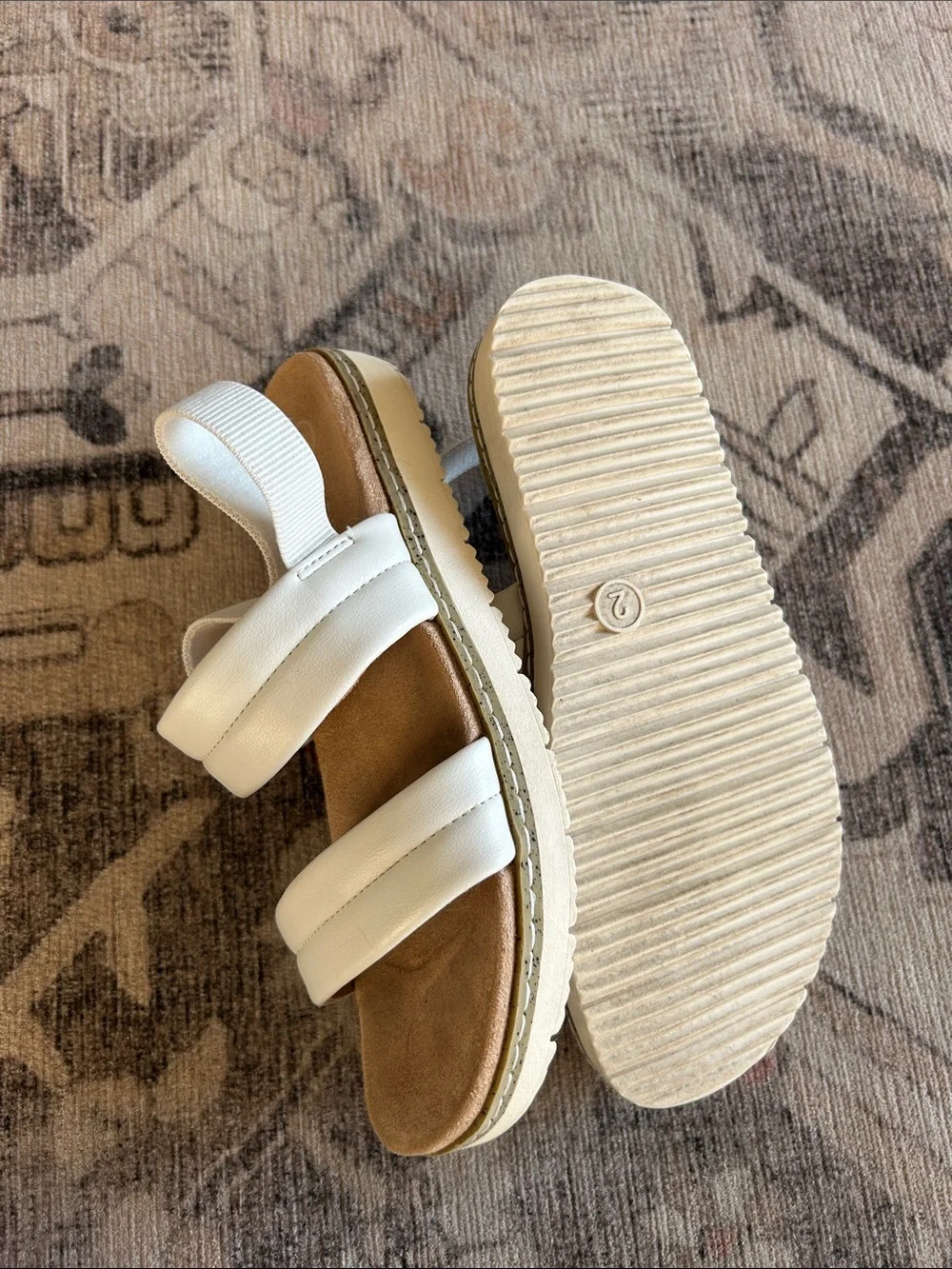Cat & Jack White Double-Strap Kids Sandals